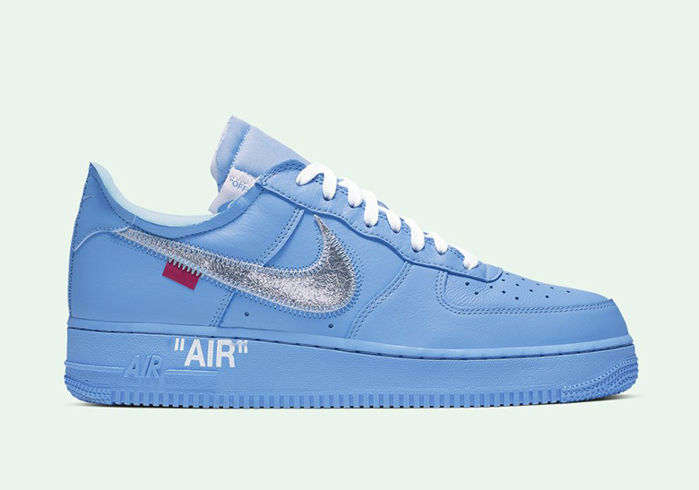 off white air force 1 blue shock drop