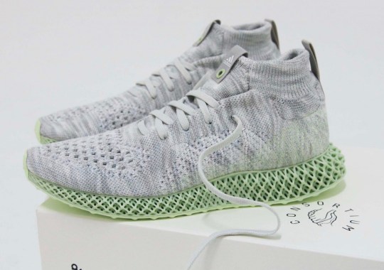 The adidas Consortium 4D Returns With A Grey And Aero Green Upper