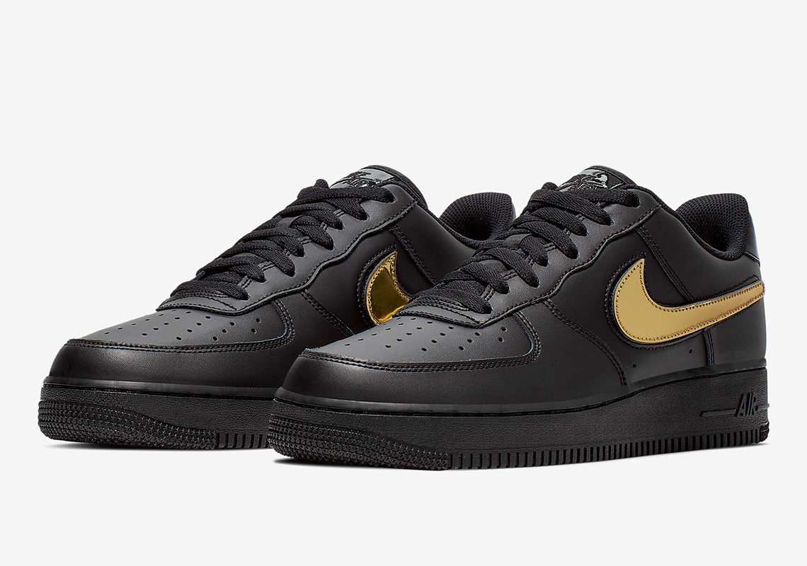 Nike Air Force 1 Removable Swoosh Ct2252 001 Black 2