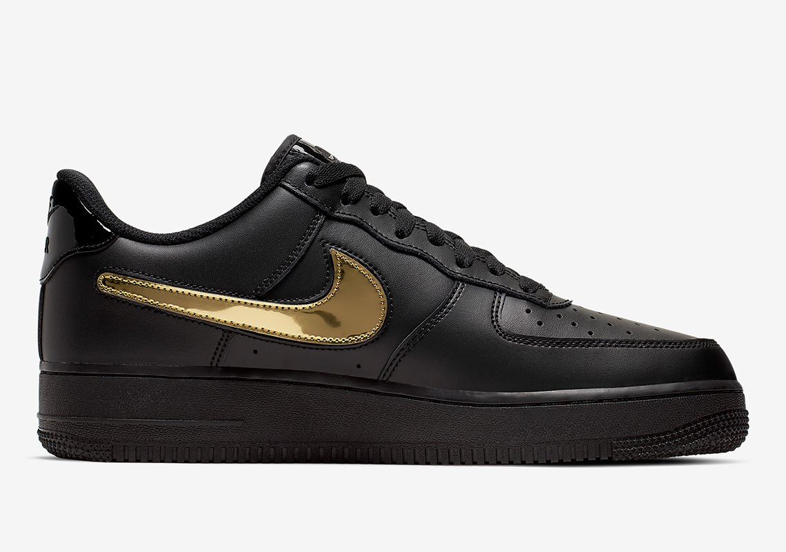 Nike Air Force 1 Removable Swoosh Ct2252 001 Black 4