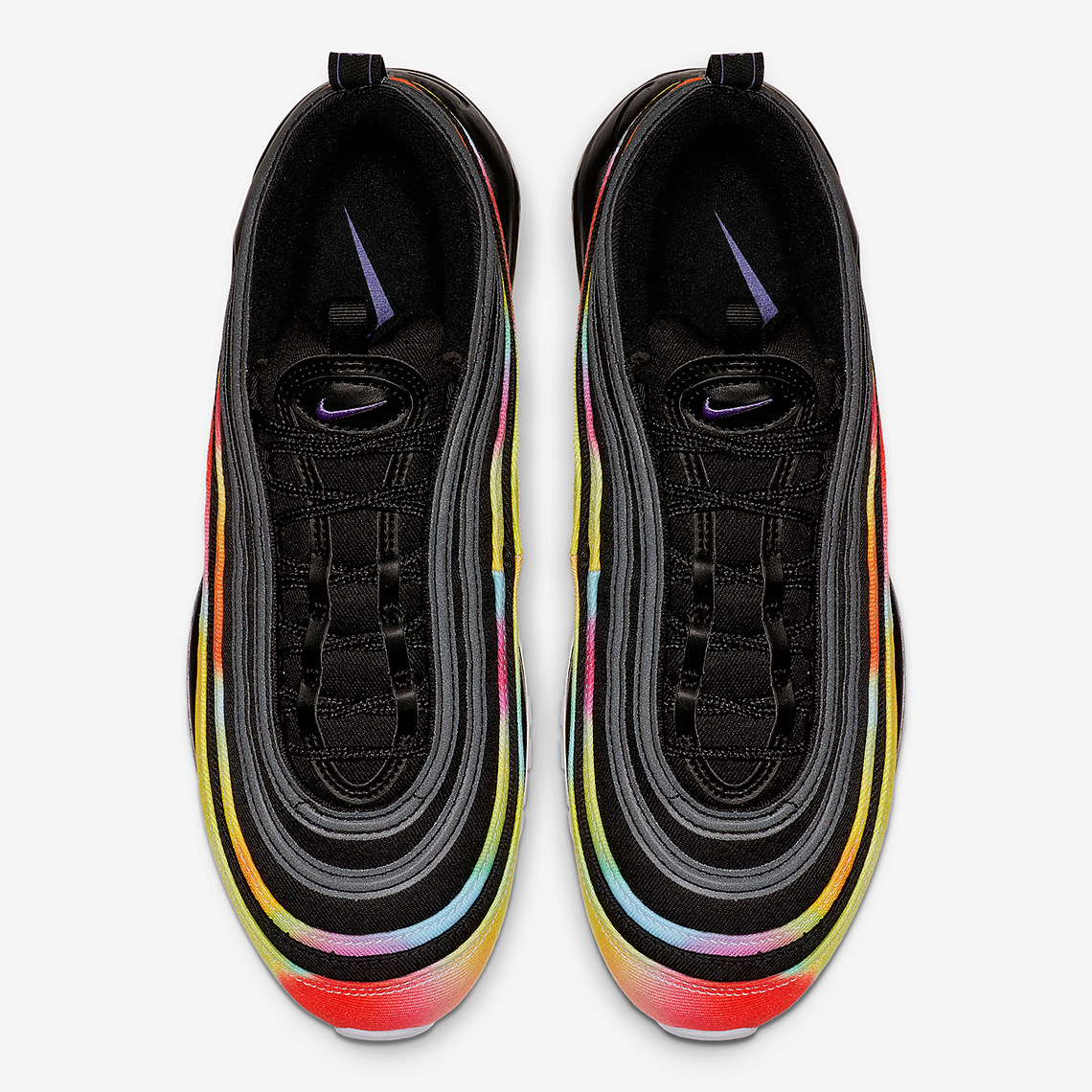 black and rainbow air max