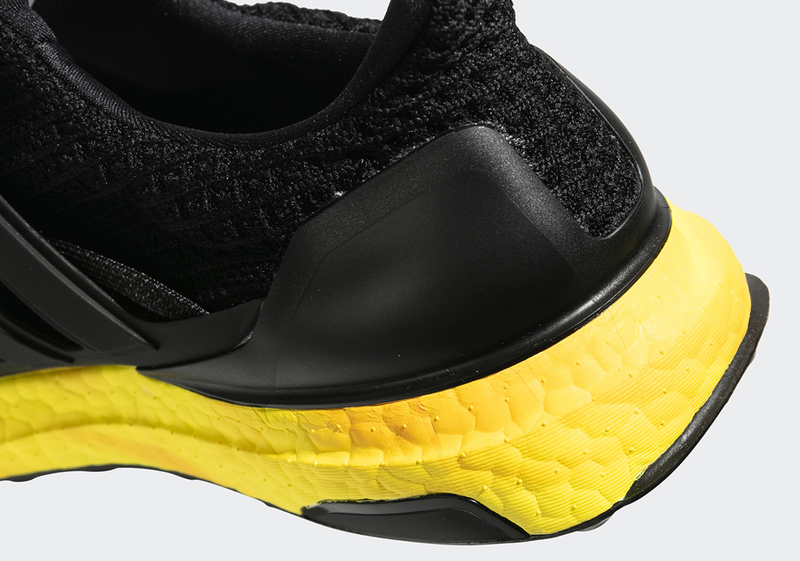 black shoes with yellow soles