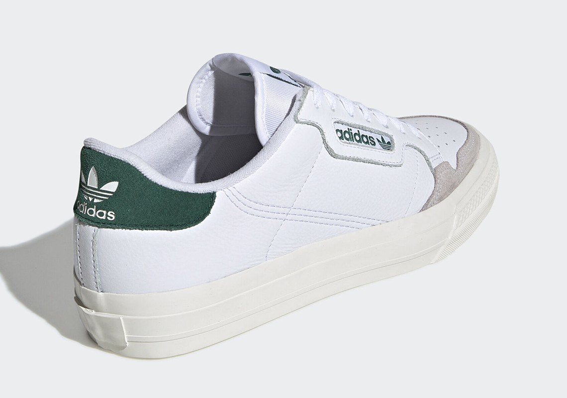 adidas continental vulc green white