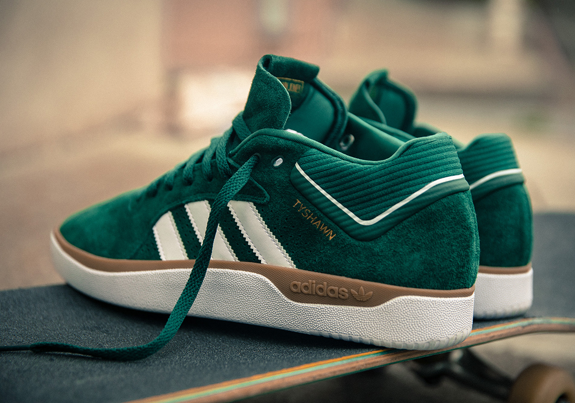 The adidas Skateboarding Tyshawn Appears In Green And White