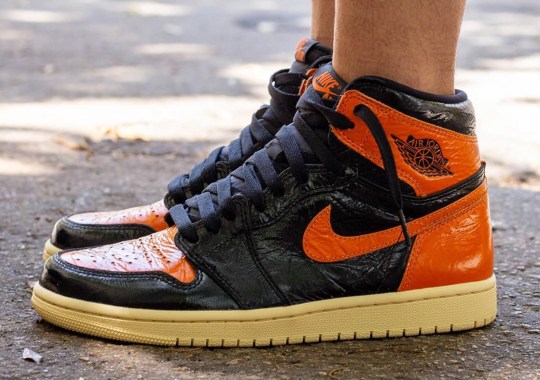 Crinkled Patent Leather Appears On The Upcoming Air Jordan 1 “Shattered Backboard 3.0”