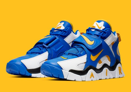 The Nike Air Barrage Mid Appears In Classic Rams Colors