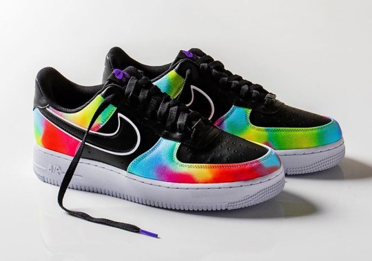 Nike Air Force 1 “Tie Dye” Releases With Black Uppers