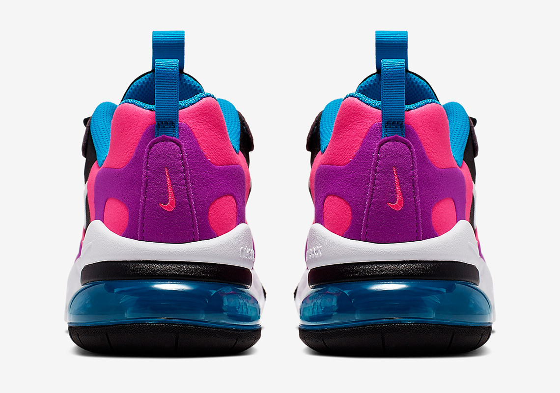 Nike Air Max 270 React Girls Shoes Size 6, Color: Blue Void/Magic  Ember/Black/Pink/Purple 