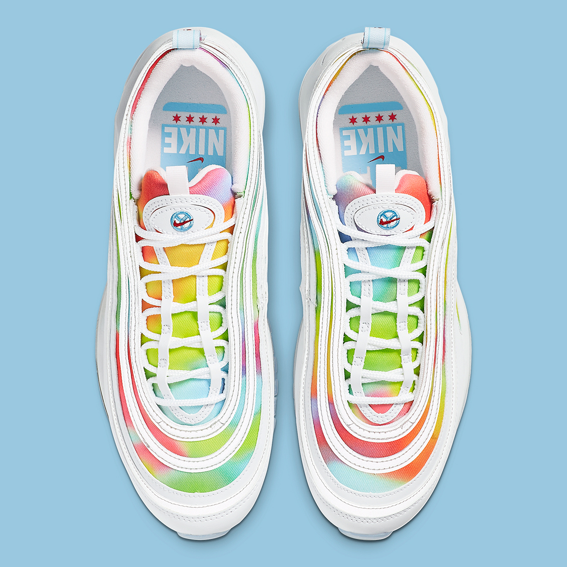 air max 97 tie dye white