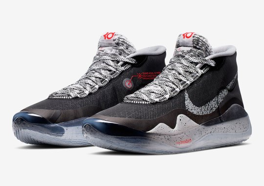 The Nike KD 12 “Cement Grey” Matches The Brooklyn Nets Uniforms