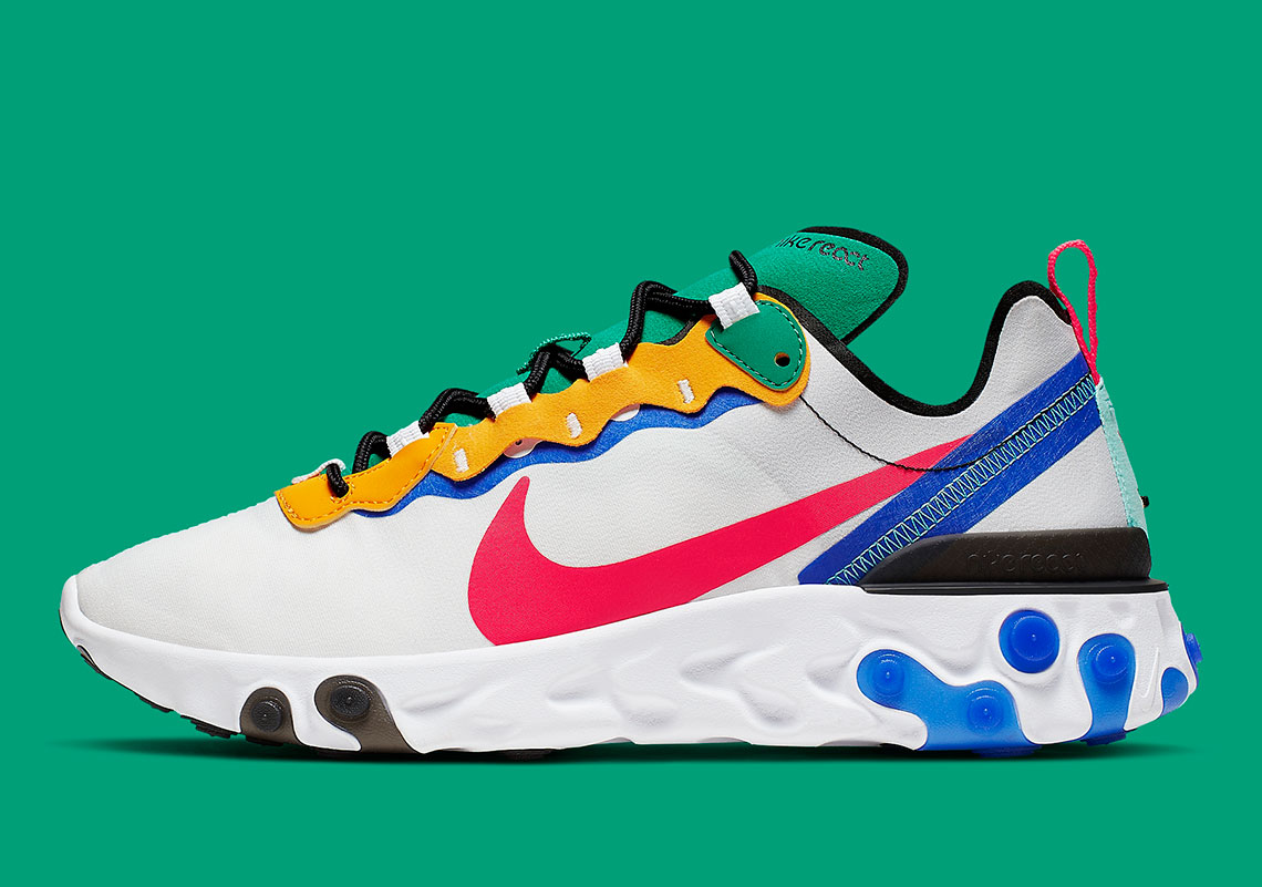 The Nike React Element 55 Continues To Boast Creative Colorblocking Schemes