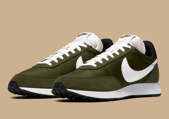 Full Olive Nylon Uppers Appear On The Classic Nike Tailwind