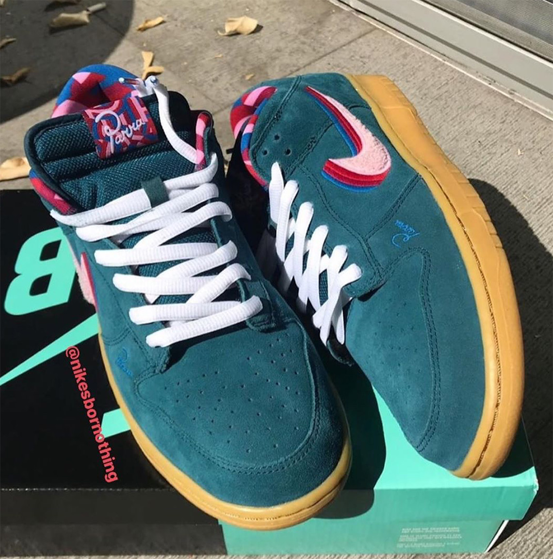 Parra Nike Essentional Sb Dunk Friends And Family Teal 4