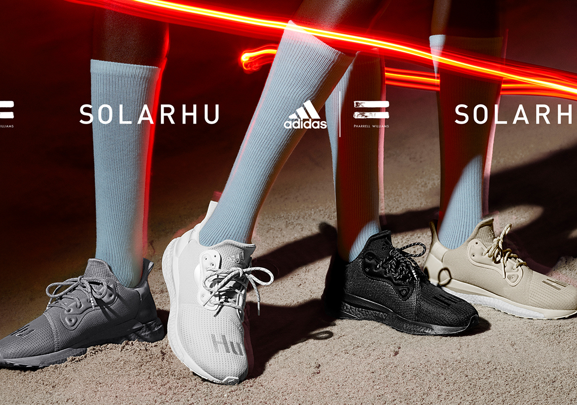 nacionalismo Especialidad estoy de acuerdo con Pharrell adidas SOLARHU Glide Greyscale Pack Release Date | SneakerNews.com