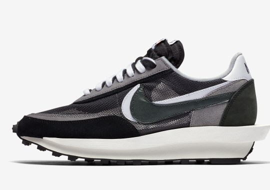 Official Images Of The sacai x Nike LDWaffle In Black/White