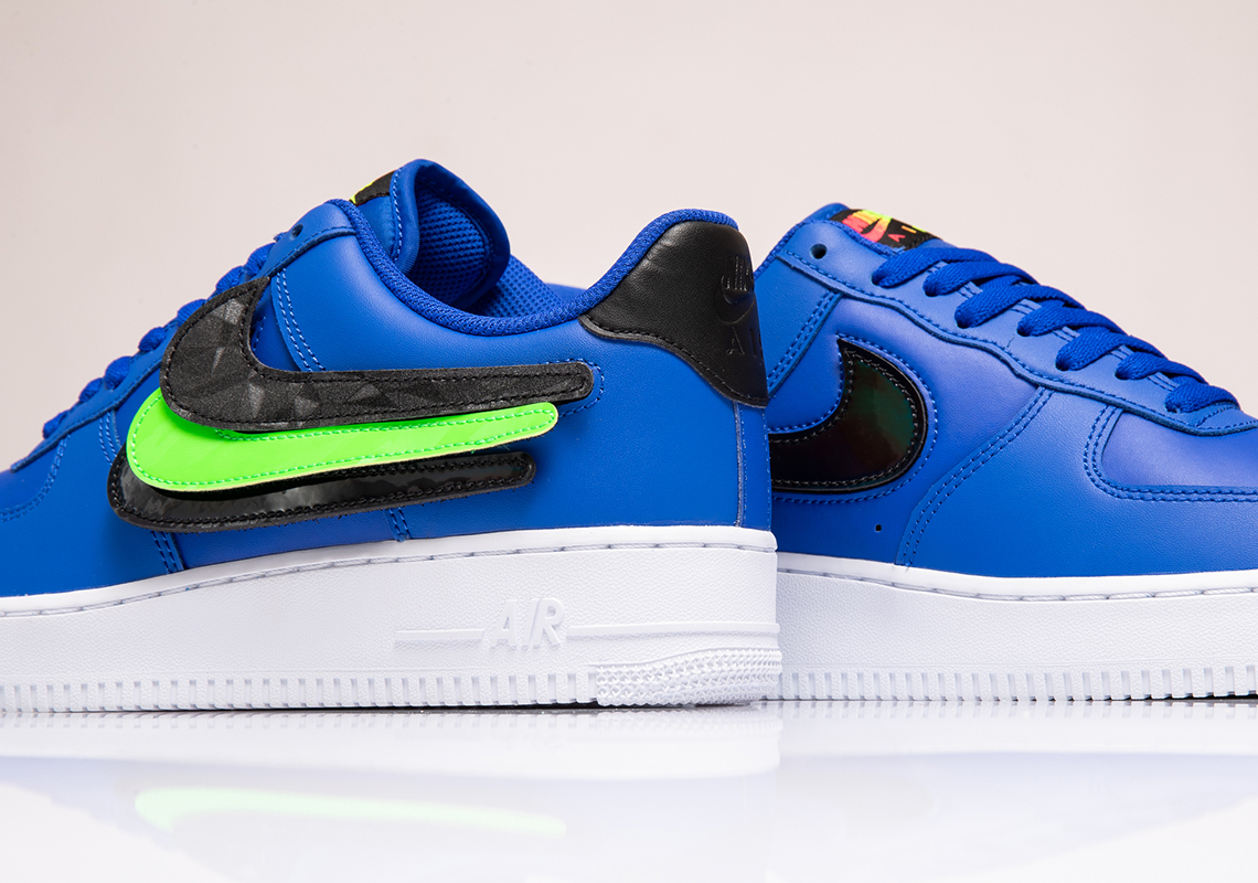 Nike Air Force 1 Swappable Swoosh Royal 
