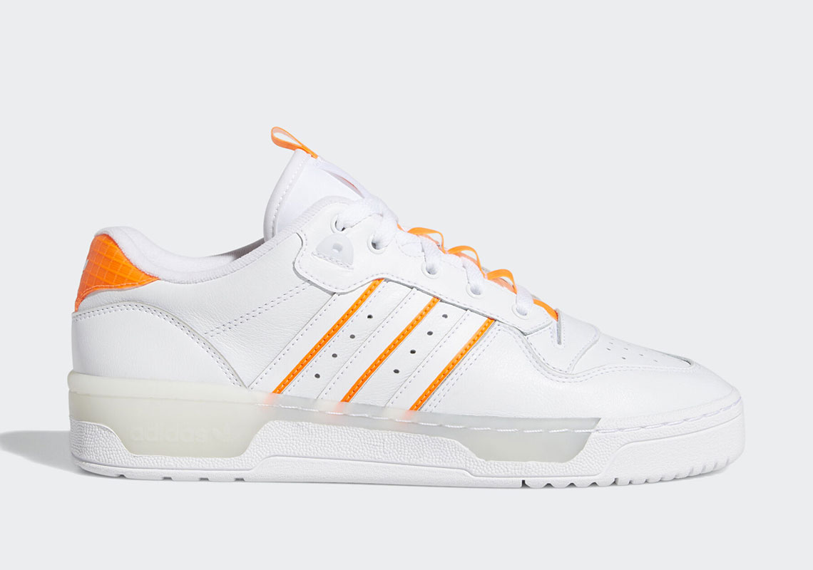 The adidas Rivalry Low "Clear Orange" Features Opaque Midsoles