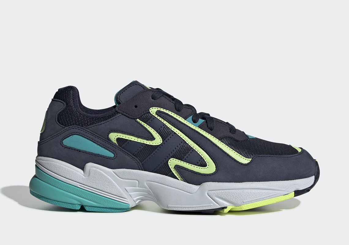 The adidas Yung-96 Chasm Appears In Navy With Neon Accents
