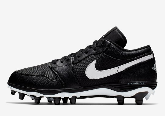 The Air Jordan 1 Low Football Cleat Returns In Black And White