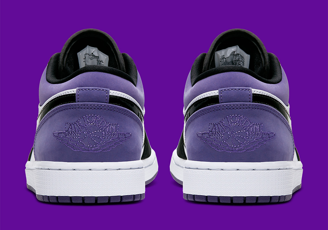 purple low top jordans