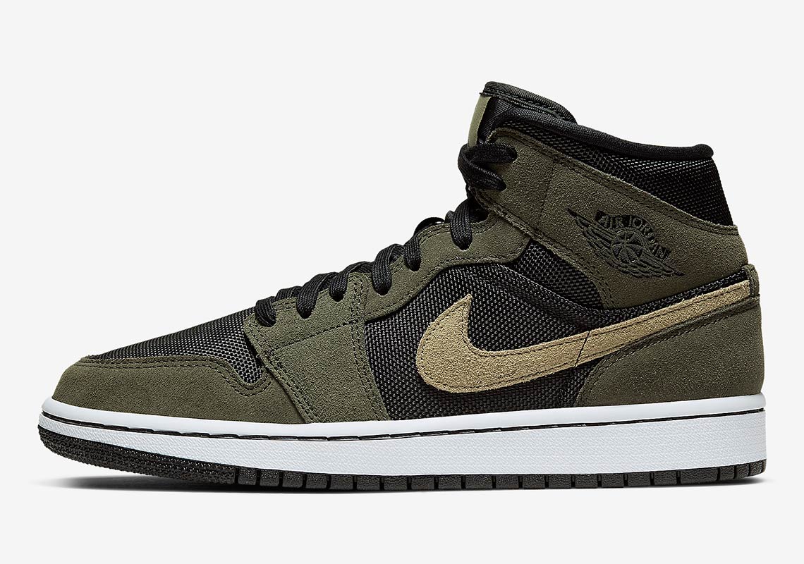 army green and black jordan 1