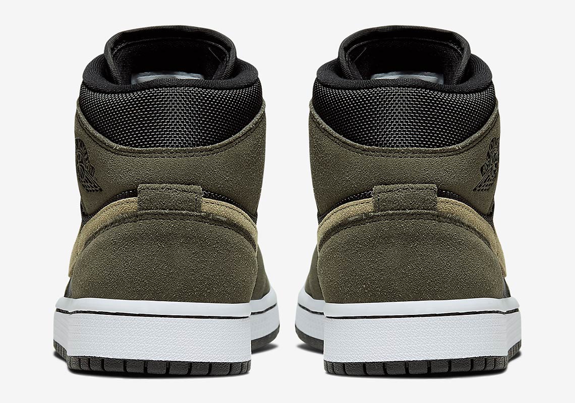 air jordan 1 mid military olive green