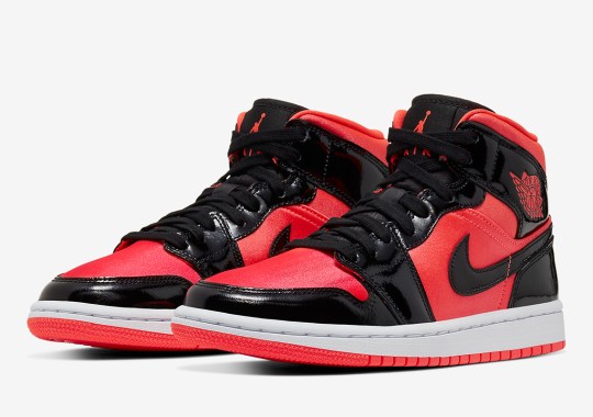 This Air Jordan 1 “Bred” Features Contrasting Patent Leather With Nylon