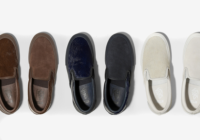 Engineered Garments And Vans Vault Add Mismatched Cow Hair To The Slip-On