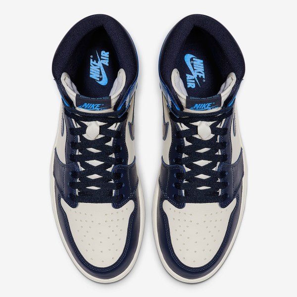 Air Jordan 1 Retro High OG Sail Obsidian University Blue | SneakerNews.com