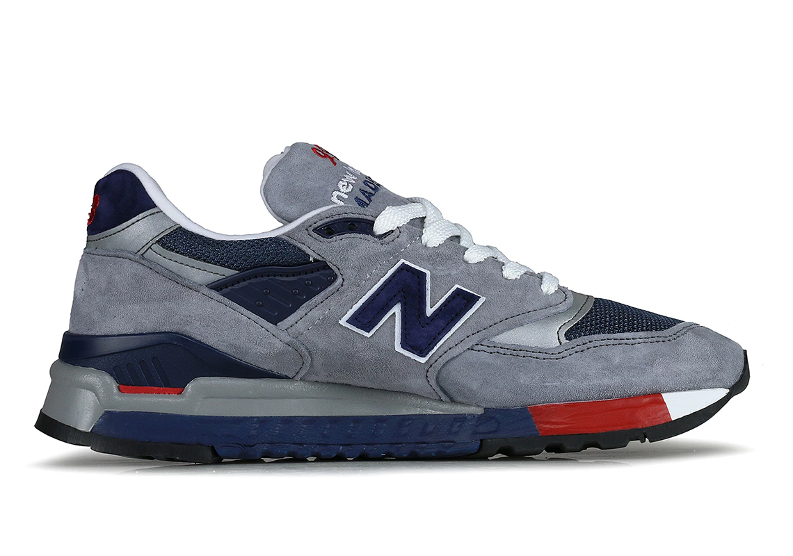 New Balance 998 Made In Us Grey Navy Red 2