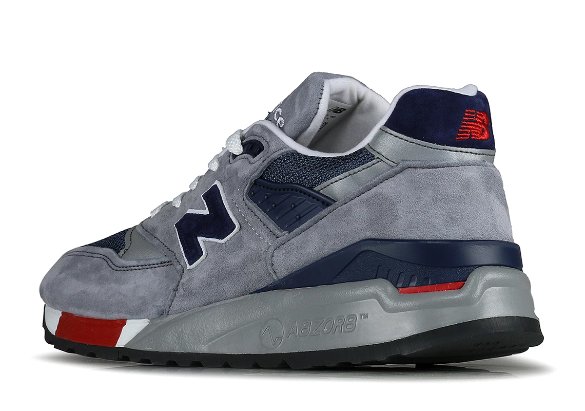New Balance 998 Made In Us Grey Navy Red 3