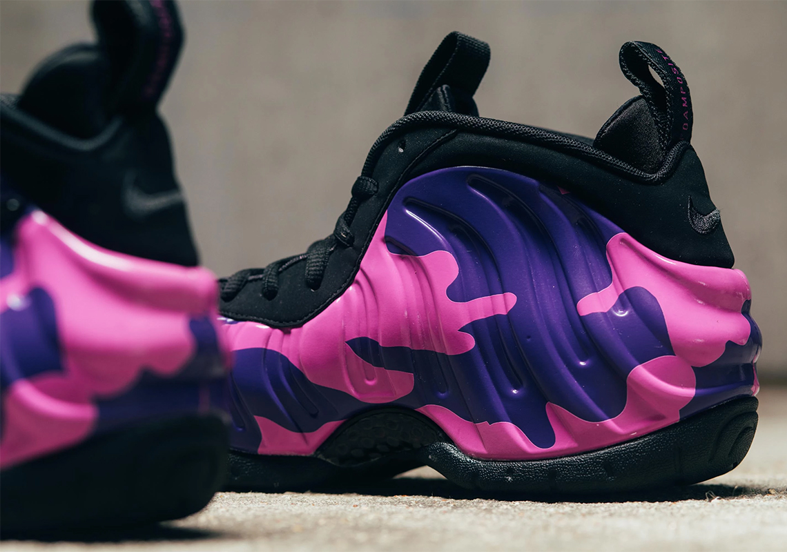 nike foamposite black and purple