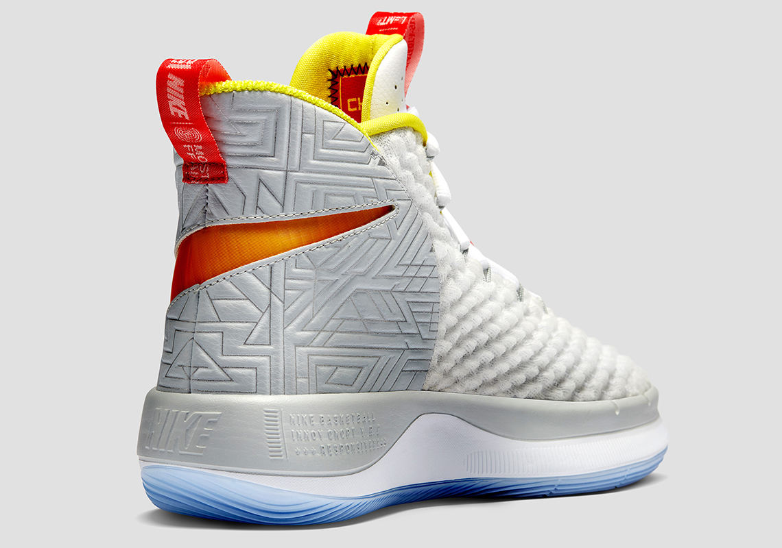 Nike Alphadunk Grey Yellow Heel