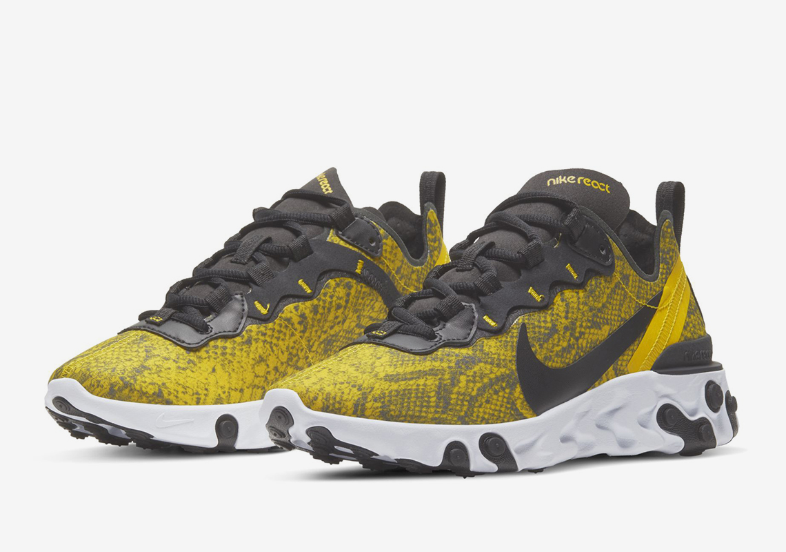 Snakeskin Patterns Appear On The Nike React Element 55