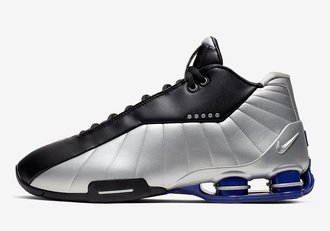 nike shox bb4 metallic silver