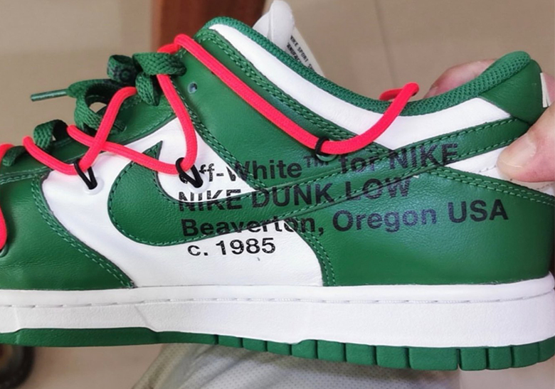 Off-White Nike Dunk Low Pine Green CT0856-100 | SneakerNews.com