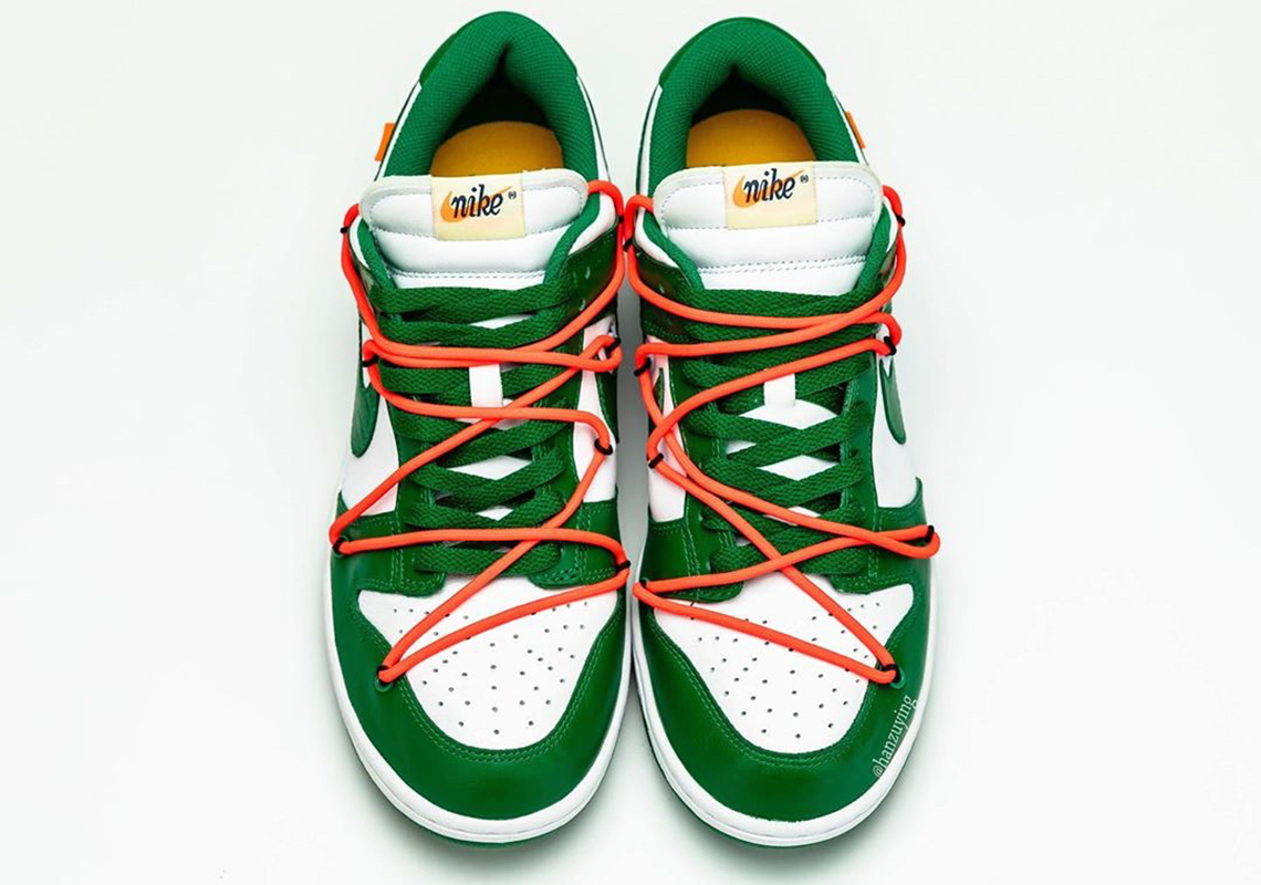 Off-White Nike Dunk Low Pine Green CT0856-100 Release Info