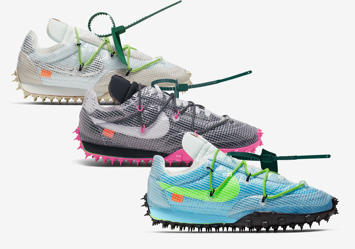 Off-White Nike Waffle Racer CD8180-400 CD8180-100 CD8180-001 Release Date |  SneakerNews.com