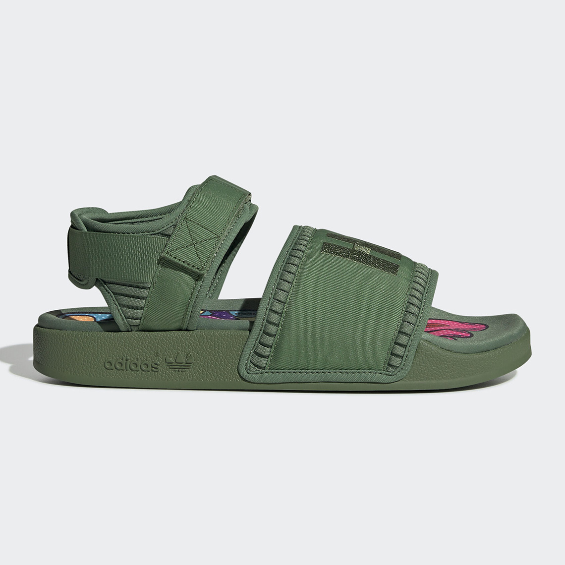 Pharrell Adidas Adilette Sandal Green Fu7611 1