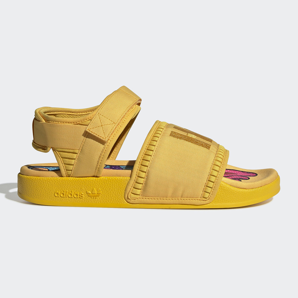 adidas sandals yellow