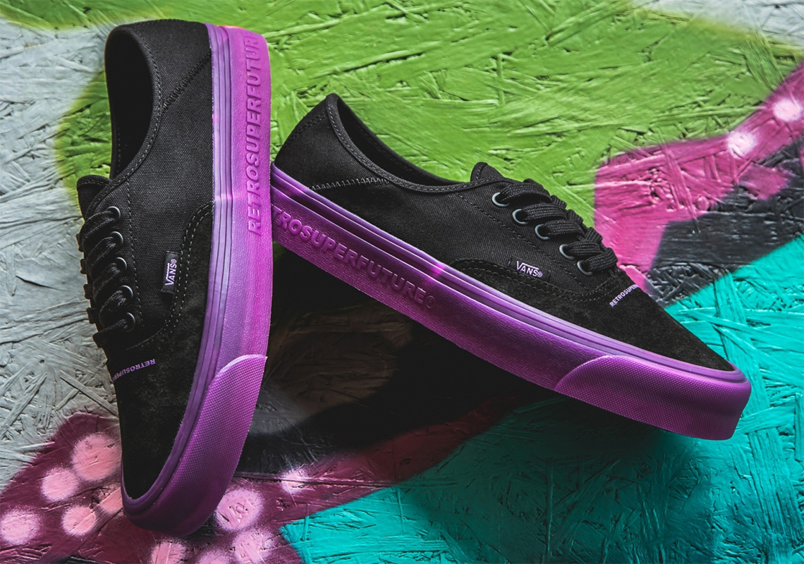 RETROSUPERFUTURE Vans Style 43 Black/Purple White/Green Release