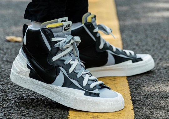 Detailed Look At The sacai x Nike Blazer In Black