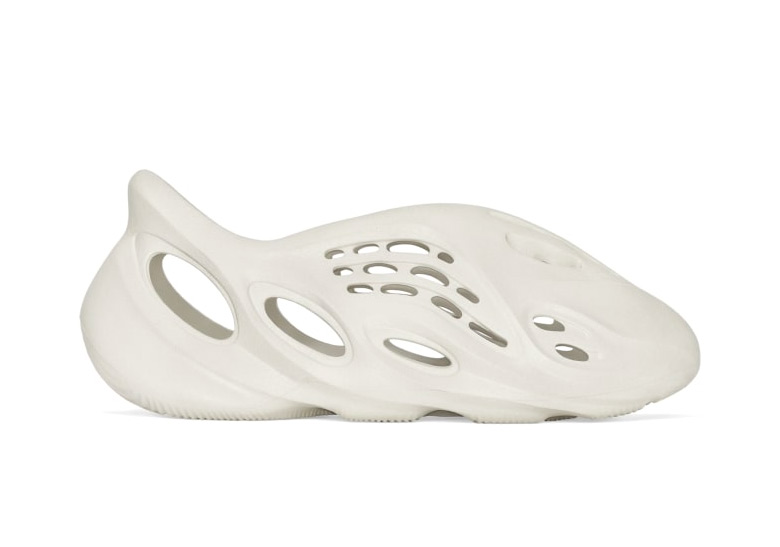 white foam sandals