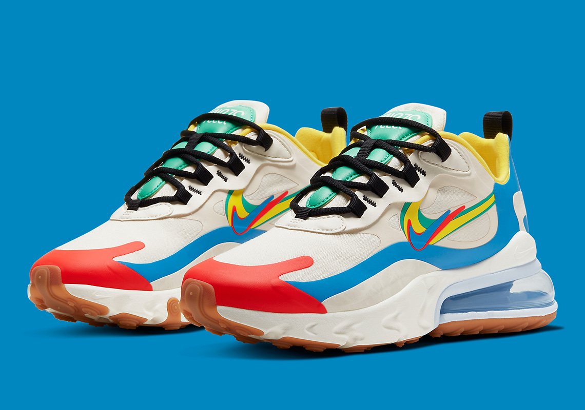 colorful nike air max 270 react