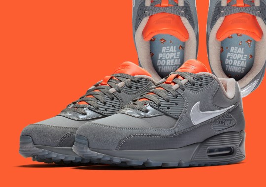 The Basement Further Expands Its Nike Air Max 90 Collaboration With A Grey And Orange Colorway