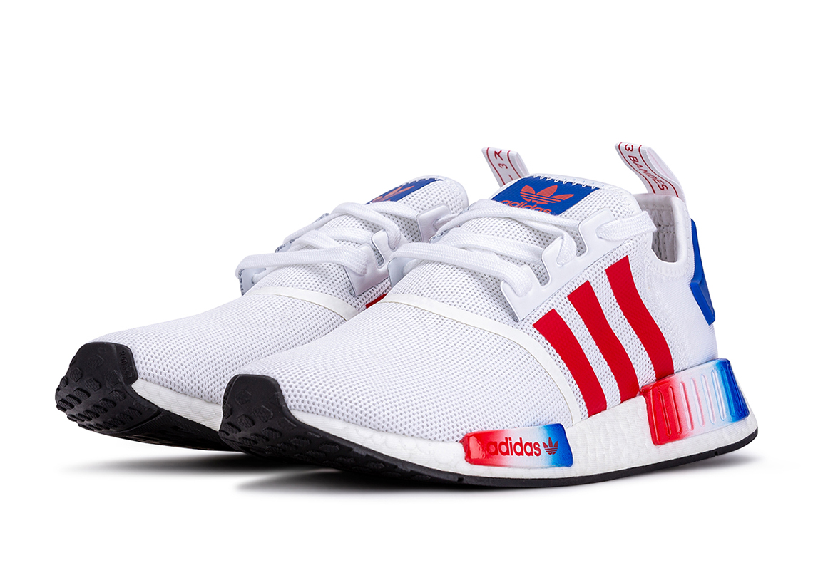 red white and blue nmds
