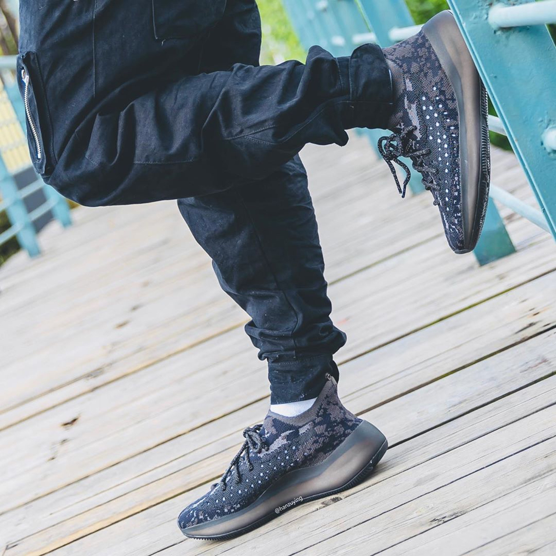 yeezy 380 black on feet