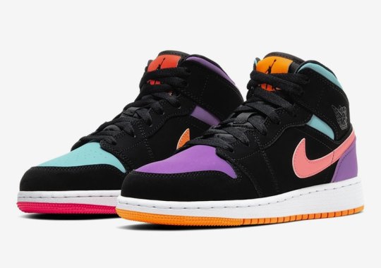 Air Jordan 1 Mid “What The Multi-Color” Appears For Kids