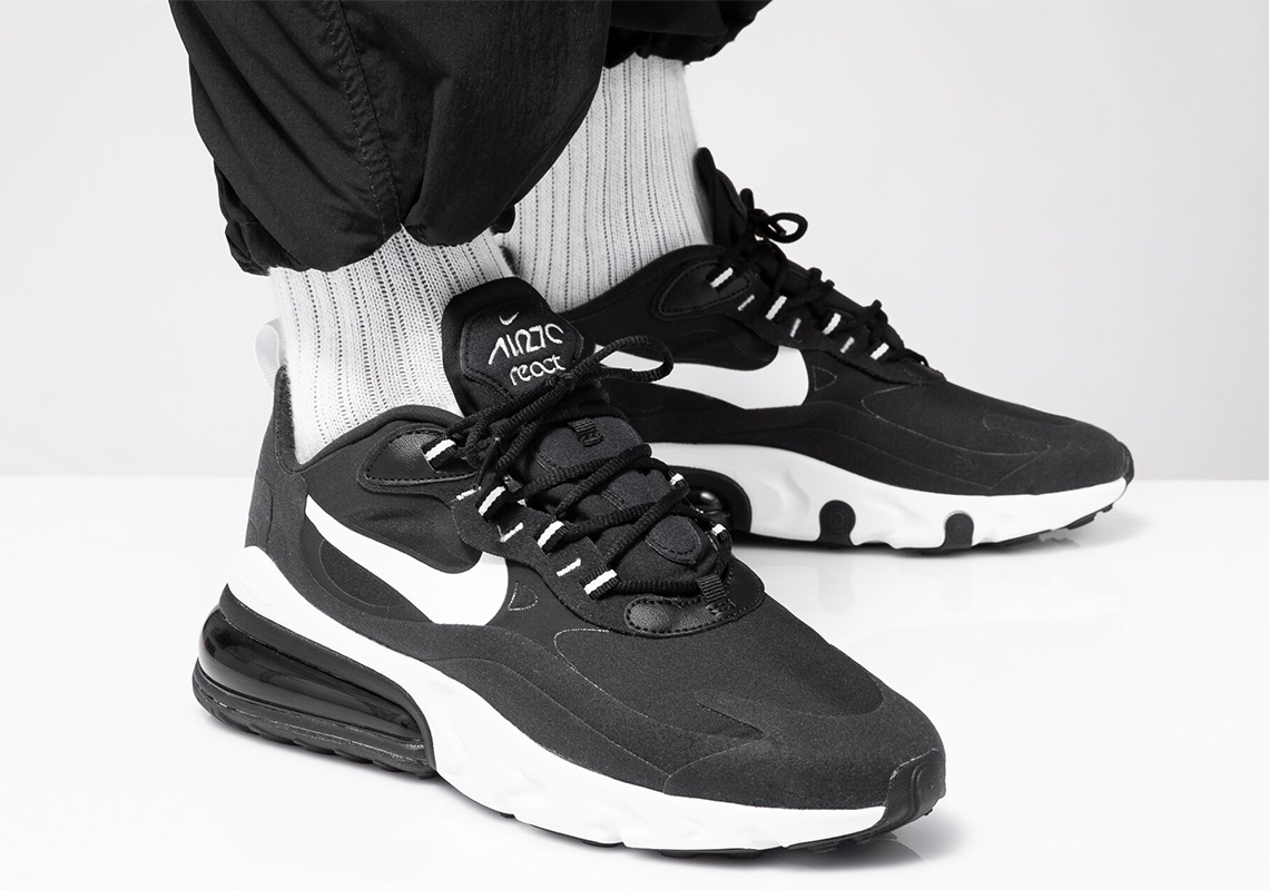 Nike Air Max 270 React Black White Sneakernews Com