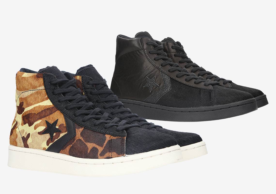 The Converse Pro Leather Adds Lux Pony Hair Uppers